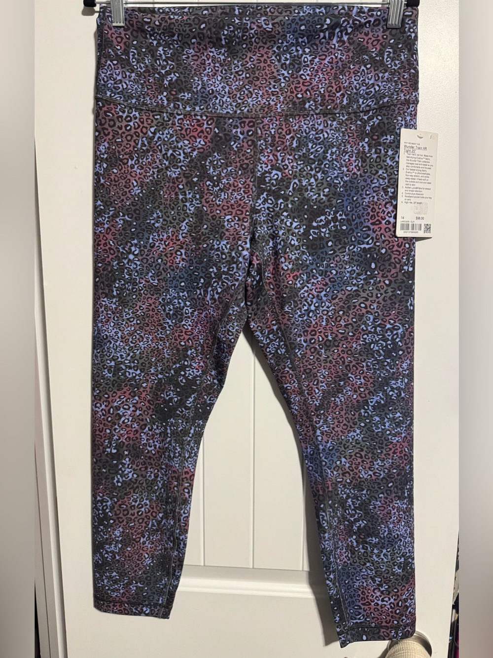 lululemon athletica Women's Leopard-Print Leggings - Purple/Blue/Black NWT SZ14